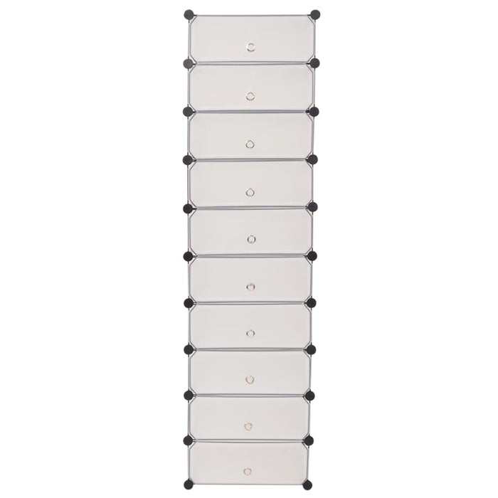 Scarpiera Modulare a 10 Scomparti Bianca cod mxl 50848