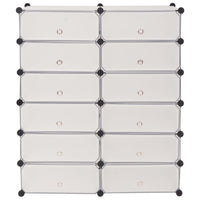 Scarpiera Modulare a 12 Scomparti Bianca 244921