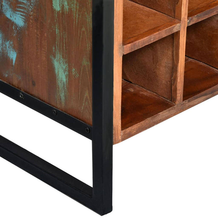 Portavini da 16 Bottiglie in Legno Massello di Recupero 244831