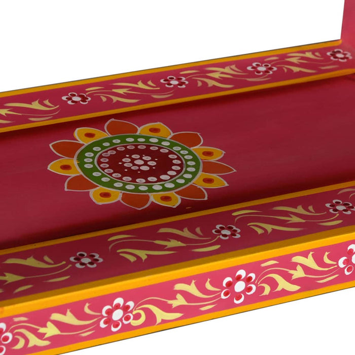 Credenza con Cassetti in Massello di Mango Rosa Dipinta a Mano 244841