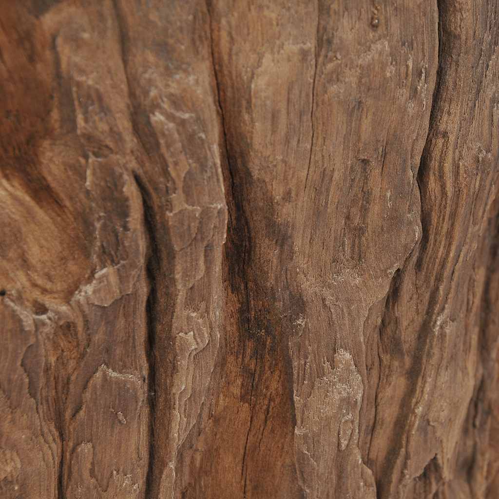 Tavolino da CaffÃ¨ in Legno di Teak e Vetro 50x40 cm cod mxl 24632