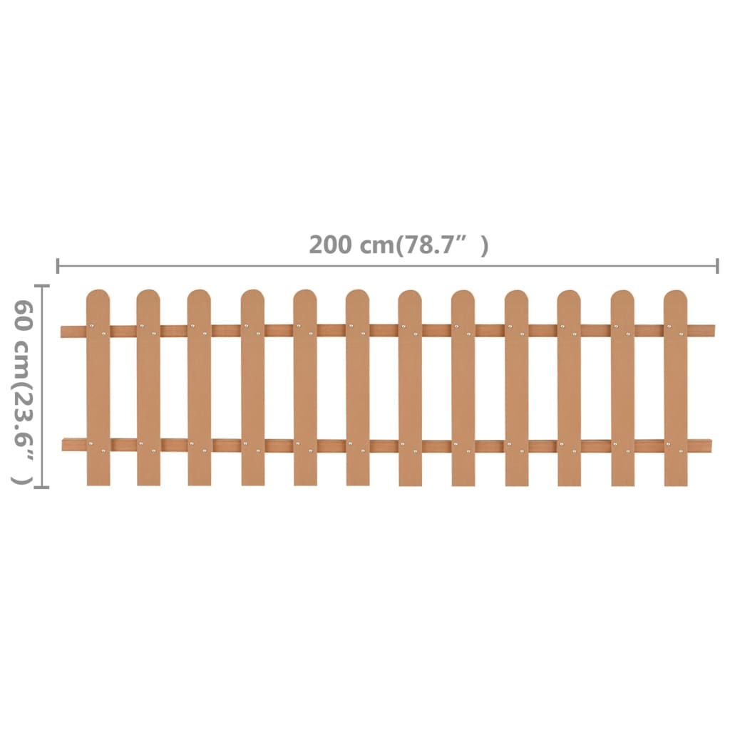 Staccionata in WPC 200x60 cm cod mxl 39837