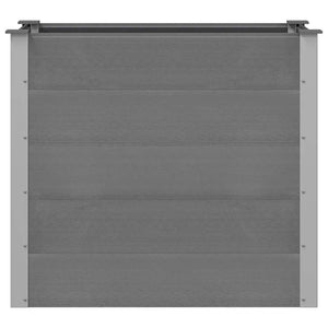 Letto Rialzato da Giardino in WPC 100x50x91 cm Grigio