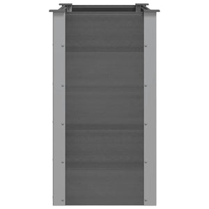 Letto Rialzato da Giardino in WPC 100x50x91 cm Grigio