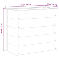 Letto Rialzato da Giardino in WPC 100x50x91 cm Grigio