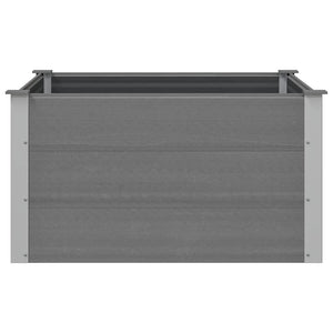 Letto Rialzato da Giardino in WPC 100x100x54 cm Grigio