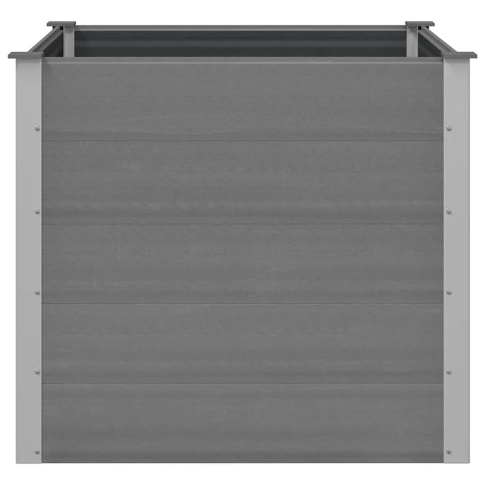 Letto Rialzato da Giardino in WPC 100x100x91 cm Grigio