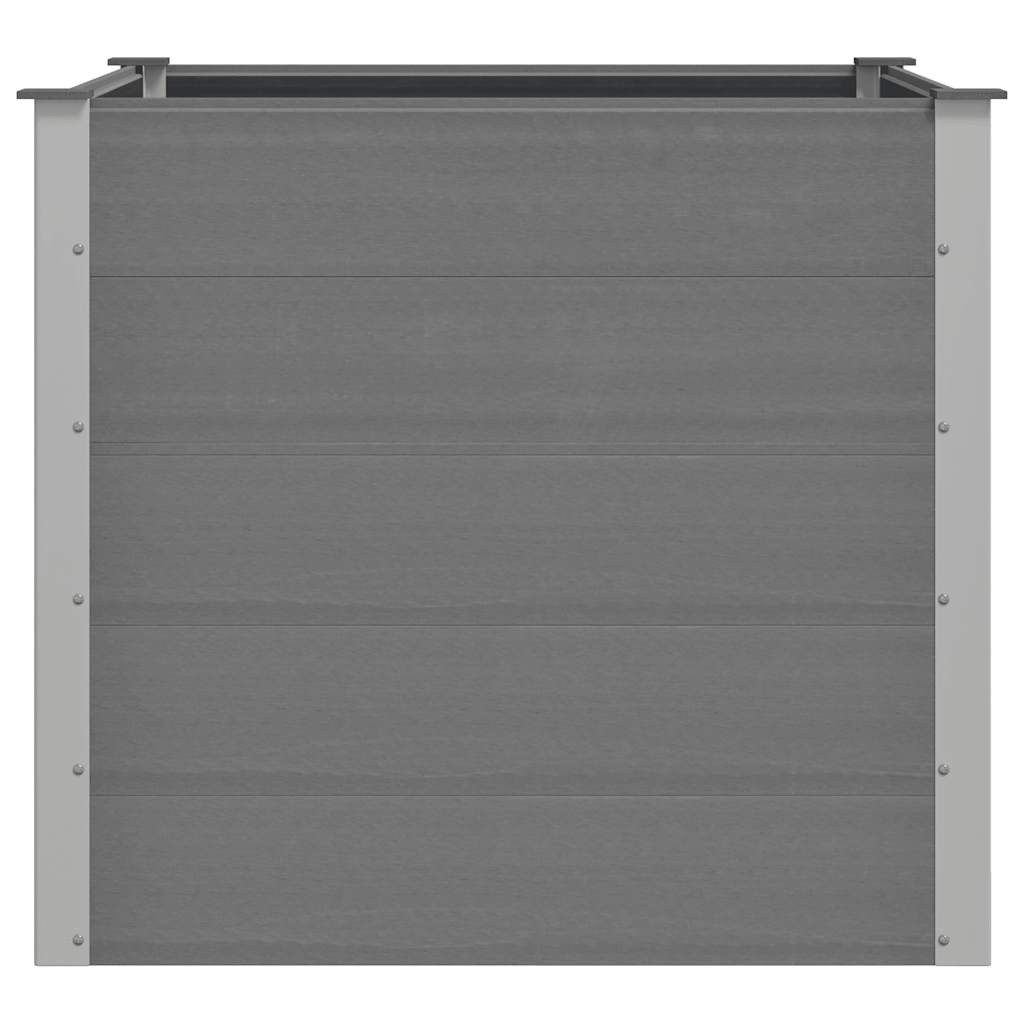 Letto Rialzato da Giardino in WPC 100x100x91 cm Grigio