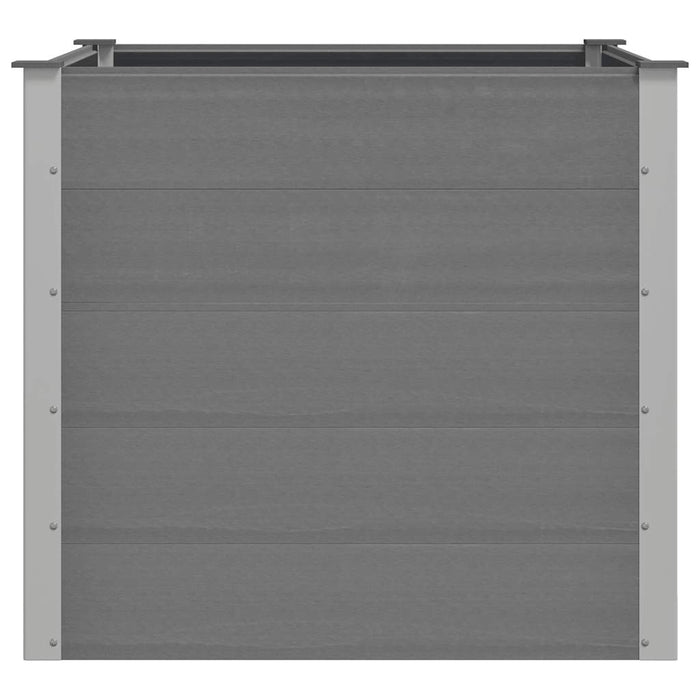 Letto Rialzato da Giardino in WPC 100x100x91 cm Grigio