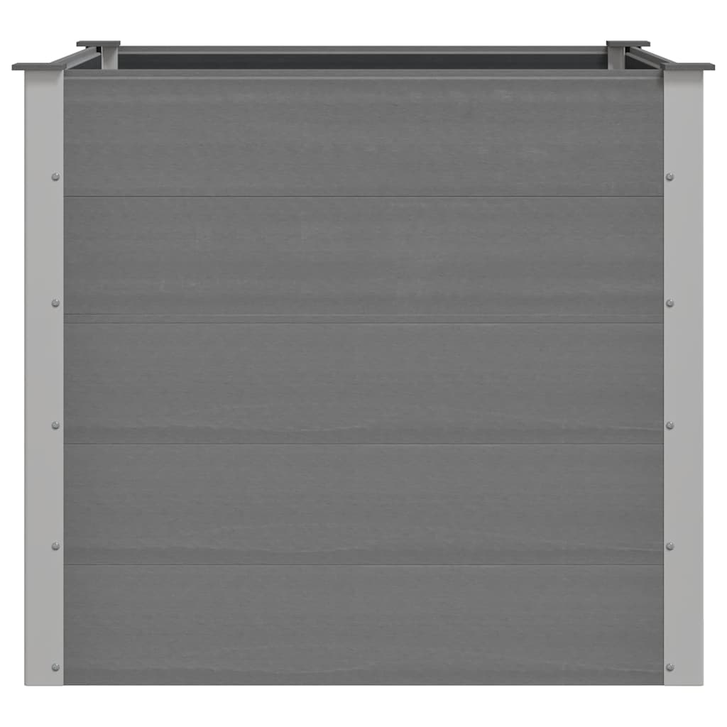 Letto Rialzato da Giardino in WPC 100x100x91 cm Grigio 43606