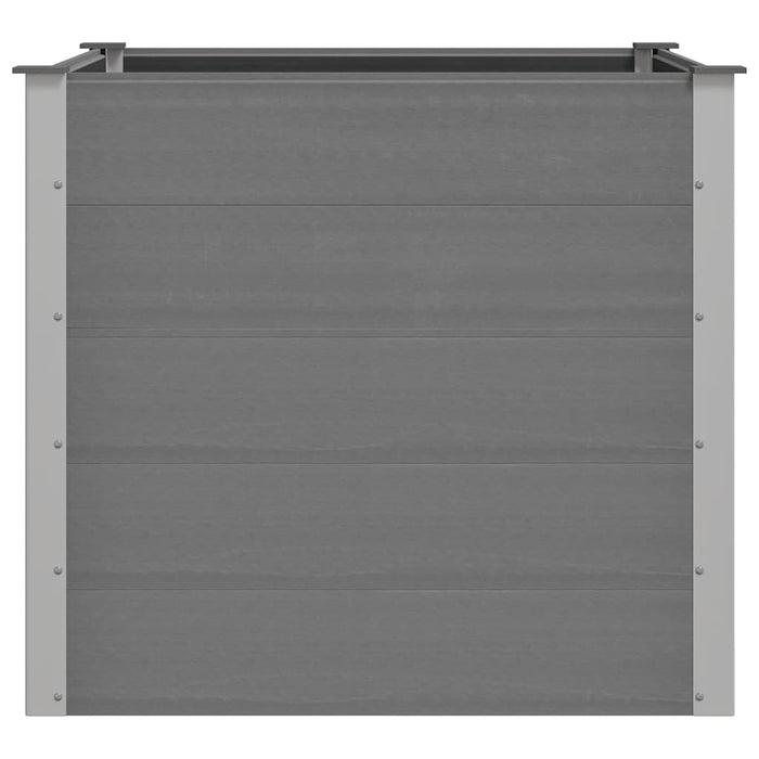 Letto Rialzato da Giardino in WPC 100x100x91 cm Grigio 43606