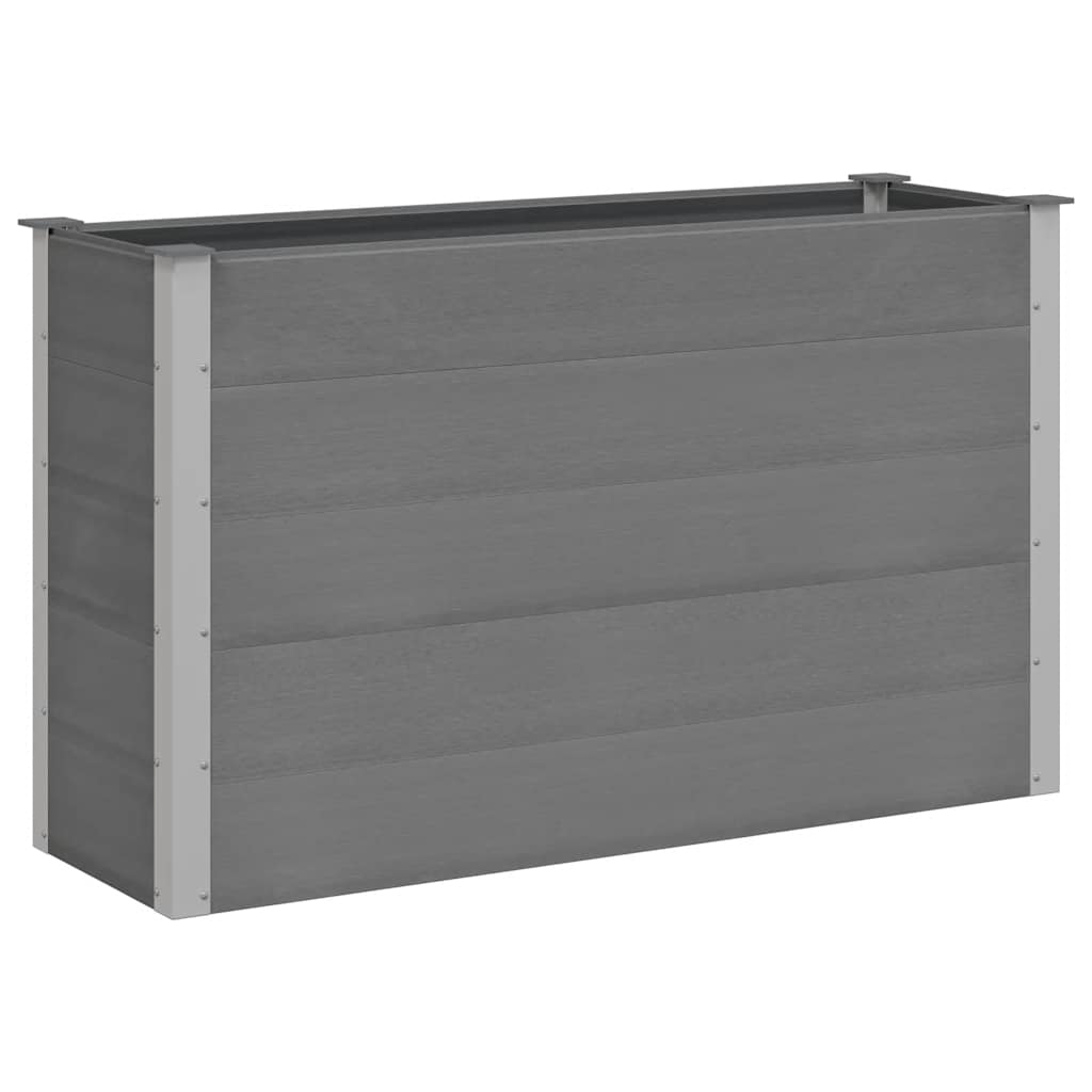 Letto Rialzato da Giardino in WPC 150x50x91 cm Grigio cod mxl 51702