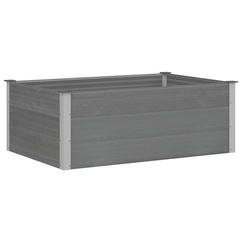 Letto Rialzato da Giardino in WPC 150x100x54 cm Grigio