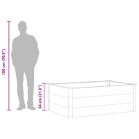 Letto Rialzato da Giardino in WPC 150x100x54 cm Grigio