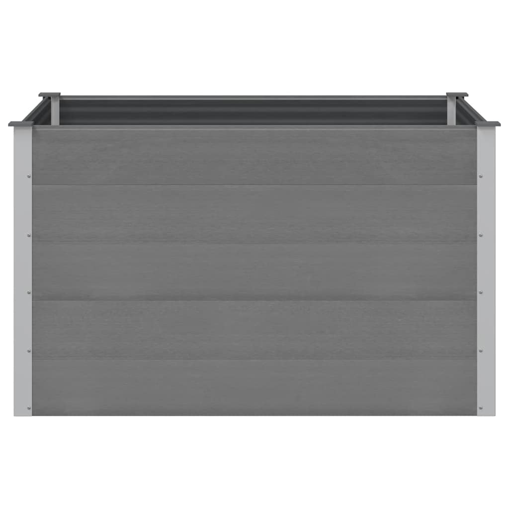 Letto Rialzato da Giardino in WPC 150x100x91 cm Grigio