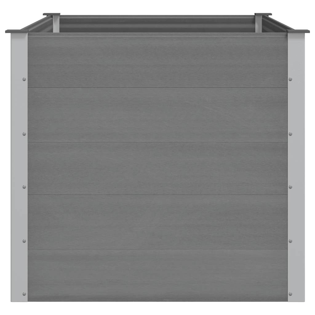 Letto Rialzato da Giardino in WPC 150x100x91 cm Grigio