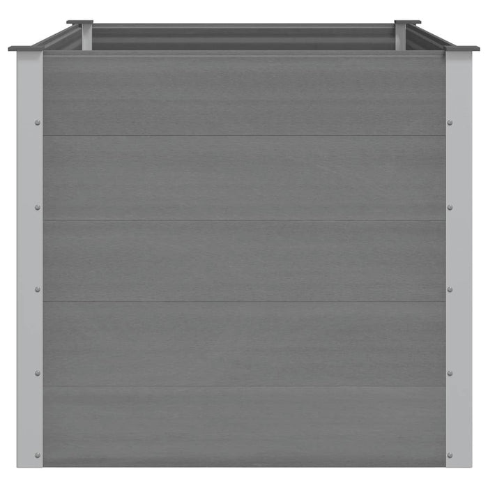 Letto Rialzato da Giardino in WPC 150x100x91 cm Grigio