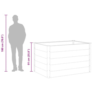 Letto Rialzato da Giardino in WPC 150x100x91 cm Grigio