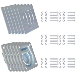 Anelli di Ancoraggio per Rimorchi 6 pz Acciaio Zincato 2000 kgcod mxl 121009