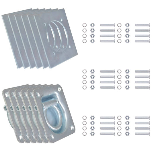 Anelli di Ancoraggio per Rimorchi 6 pz Acciaio Zincato 2000 kgcod mxl 121009