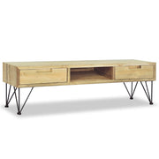Mobile Porta TV-Mobile per TV-Credenza TV 120x35x35 cm in Legno Massello di Teak
