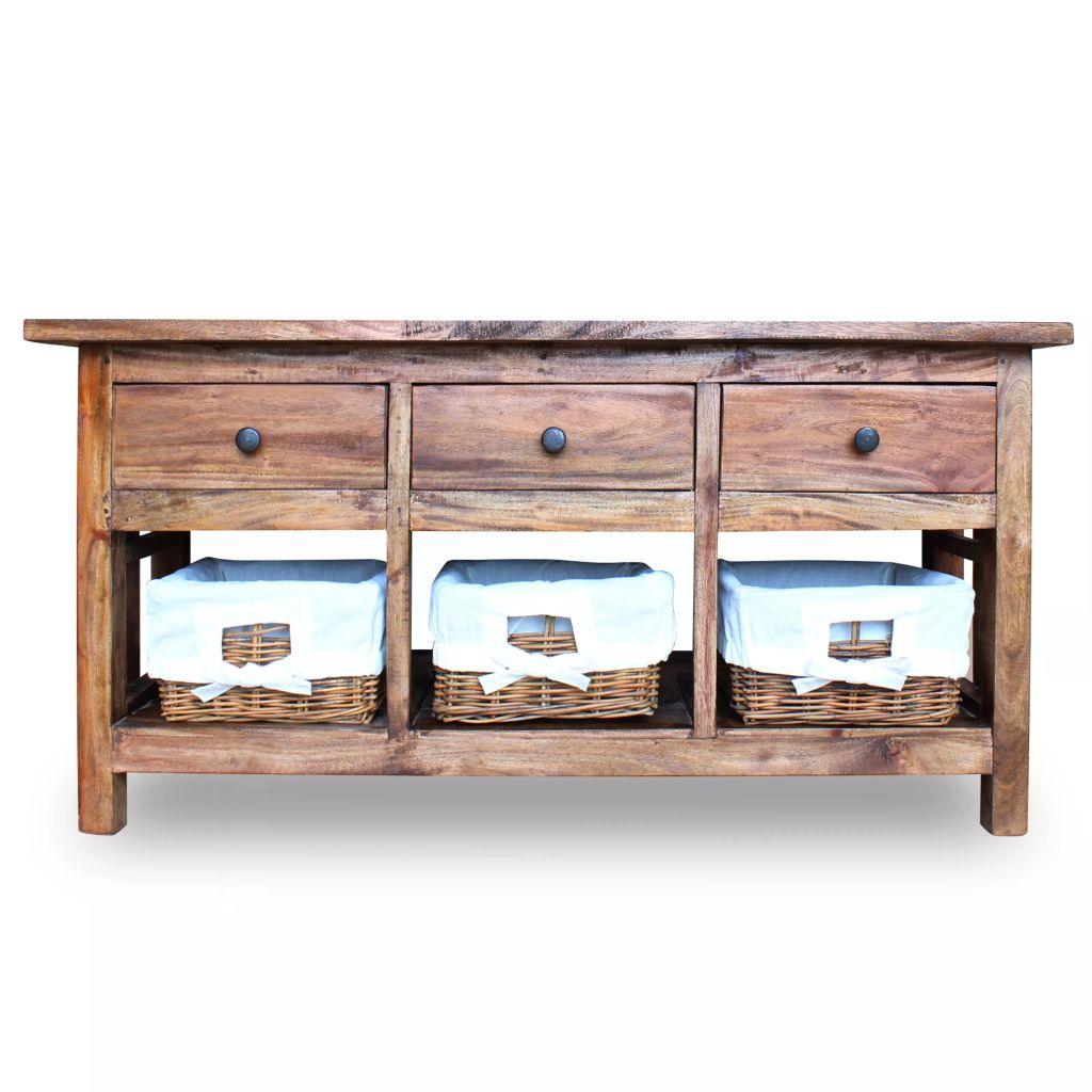 Credenza buffet consolle mobile contenitore in legno massello di recupero 100 cm 4402144