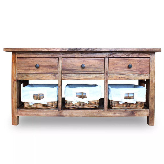 Credenza buffet consolle mobile contenitore in legno massello di recupero 100 cm 4402144