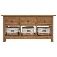Credenza-Buffet-Armadio da cucina in Legno Massello di Mogano 100x30x50 cm