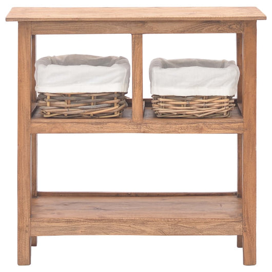 Tavolo Consolle in Legno Massello di Mogano 69x28x70 cm 244489