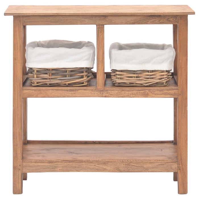 Tavolo Consolle in Legno Massello di Mogano 69x28x70 cm 244489