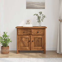 Credenza in Legno Massello di Mogano 75x30x65 cm 244490