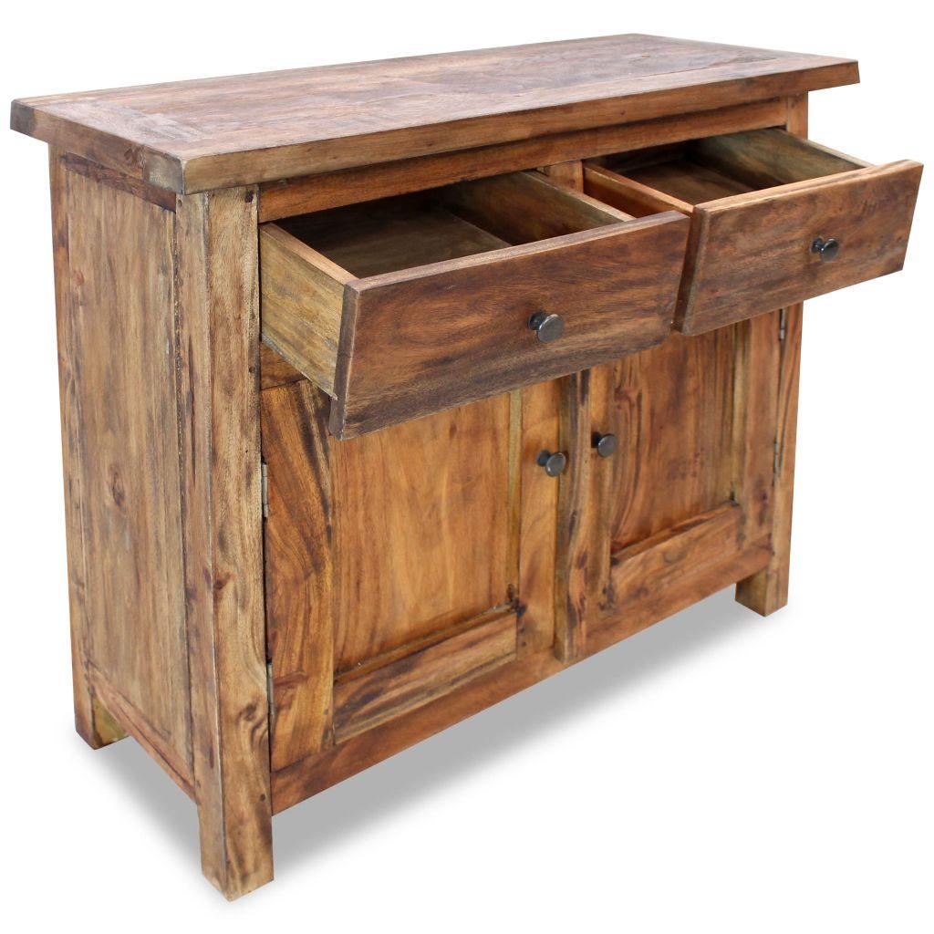 Credenza buffet consolle mobile contenitore in legno massello di recupero 75 cm 4402019