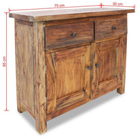 Credenza buffet consolle mobile contenitore in legno massello di recupero 75 cm 4402019