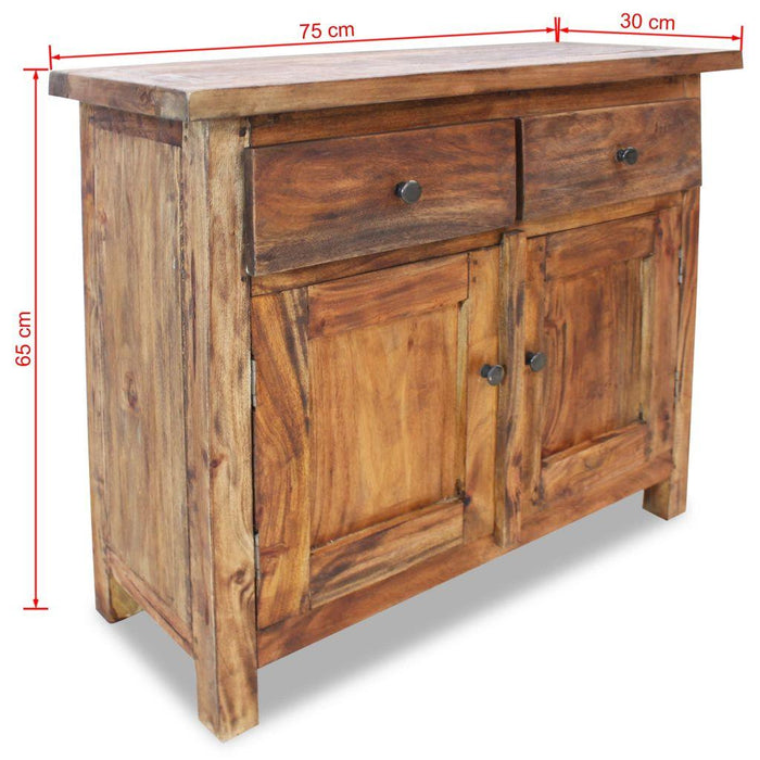 Credenza buffet consolle mobile contenitore in legno massello di recupero 75 cm 4402019