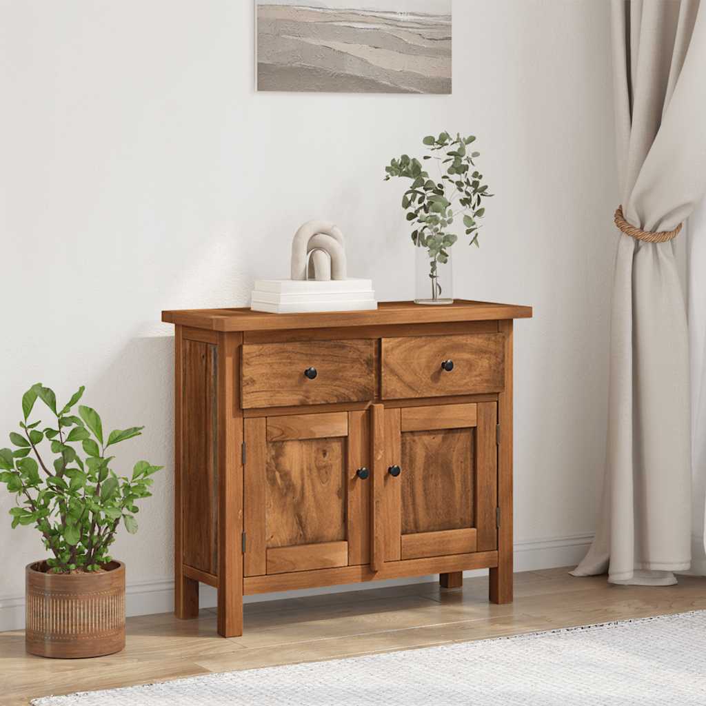 Credenza in Legno Massello di Mogano 75x30x65 cm 244490