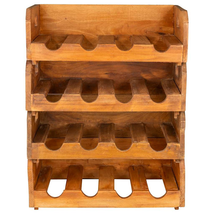 Set Portavini 4pz per 16 Bottiglie in Legno Massello Recuperato cod mxl 49137