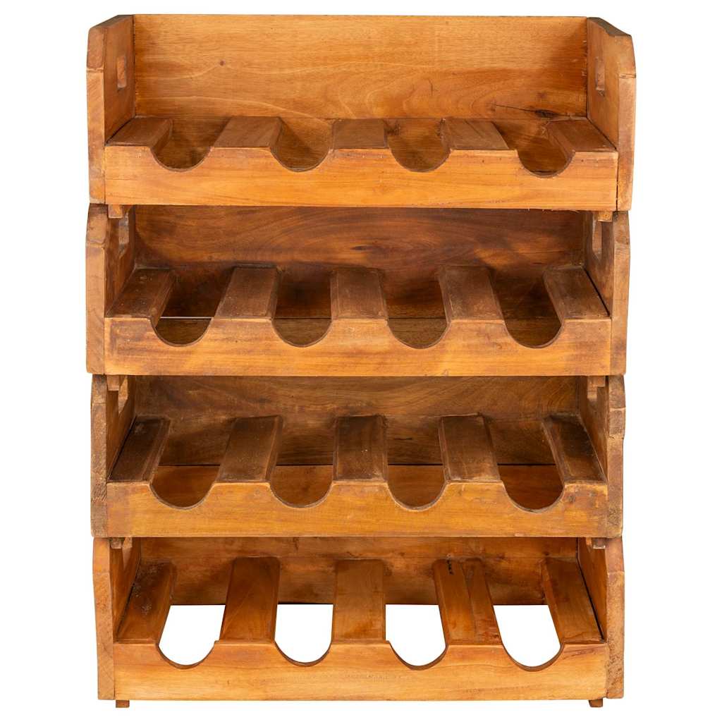 Set Portavini 4 pz per 16 Bottiglie in Legno Massello di Mogano 244491