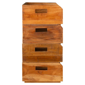 Set Portavini 4 pz per 16 Bottiglie in Legno Massello di Mogano 244491