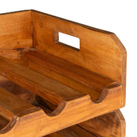 Set Portavini 4 pz per 16 Bottiglie in Legno Massello di Mogano 244491