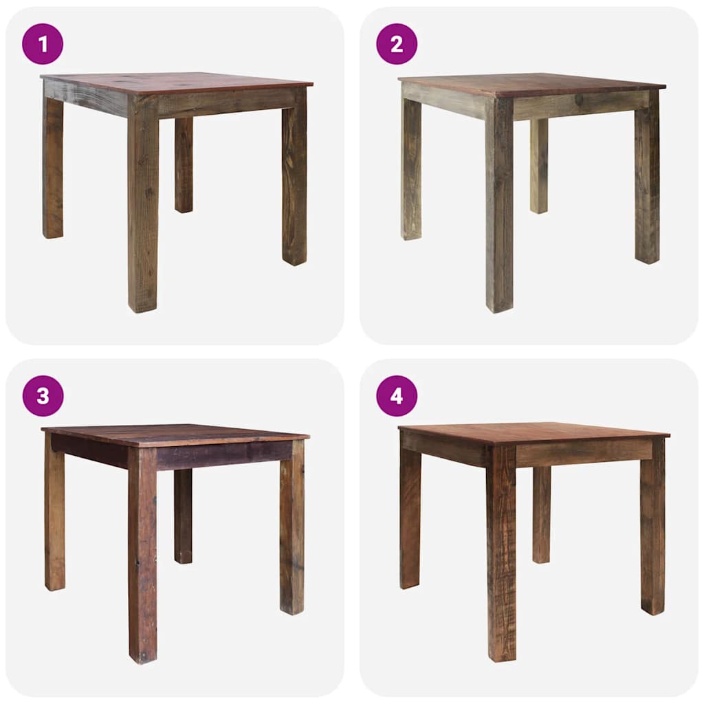 Tavolo da Pranzo in Legno Massello Anticato 82x80x76 cm cod mxl 17121