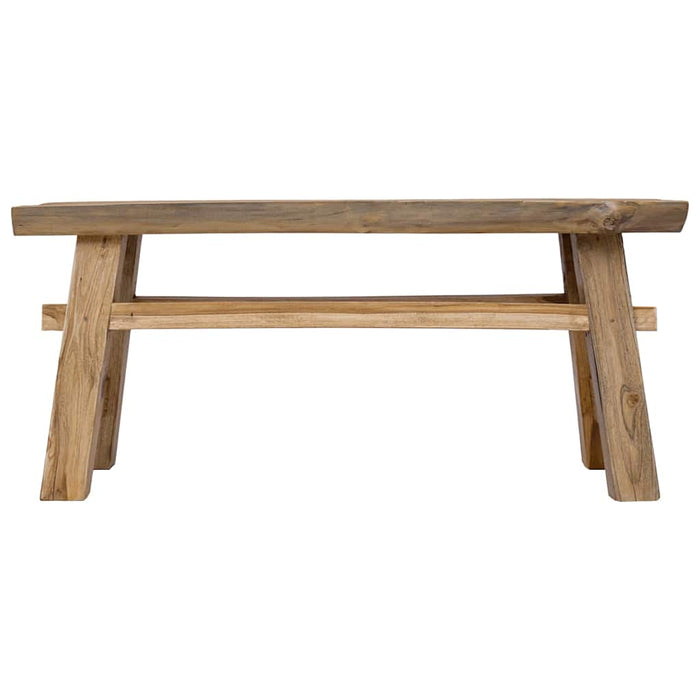 Panca Legno Massello Recupero Misto e Teak Massello 100x28x43cm 244497