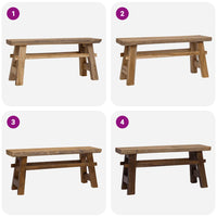 Panca Legno Massello Recupero Misto e Teak Massello 100x28x43cm 244497