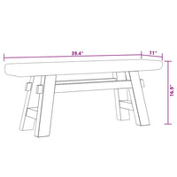 Panca Legno Massello Recupero Misto e Teak Massello 100x28x43cm 244497