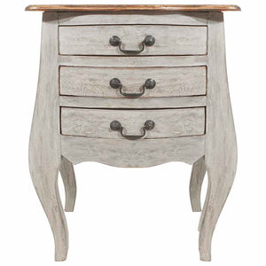 Comodino in Legno Massello di Mogano 48x35x64 cm 244504