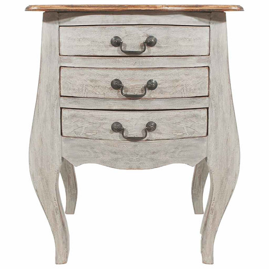 Comodino in Legno Massello di Mogano 48x35x64 cm 244504