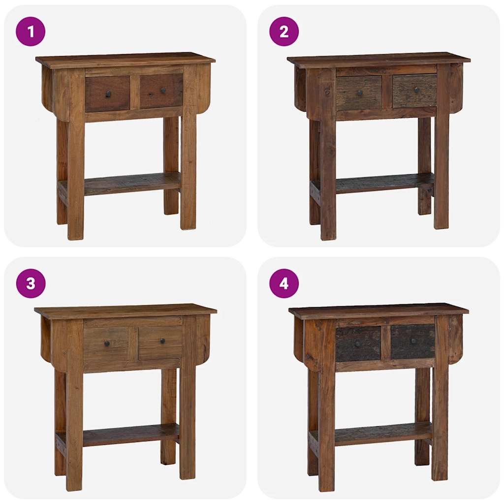 Consolle in Legno di Recupero Misto 80x35x80 cm 244509