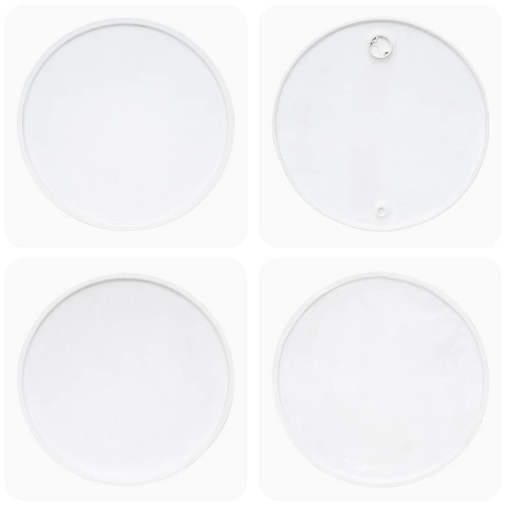 Tavolino da CaffÃ¨ in Legno Massello Recuperato 60x45 cm Bianco