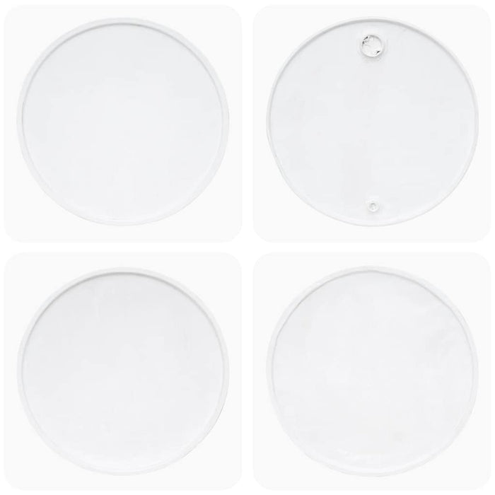 Tavolino da CaffÃ¨ in Legno Massello Recuperato 60x45 cm Bianco