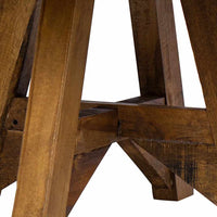 Tavolino da CaffÃ¨ in Legno Massello Recuperato 60x45 cm Bianco