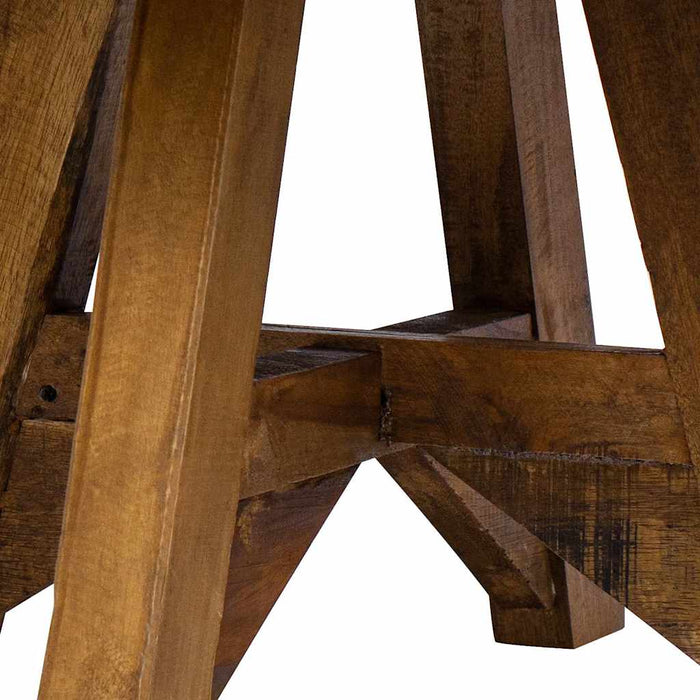 Tavolino da Caffè in Legno Massello Recuperato 60x45 cm Bianco 244820